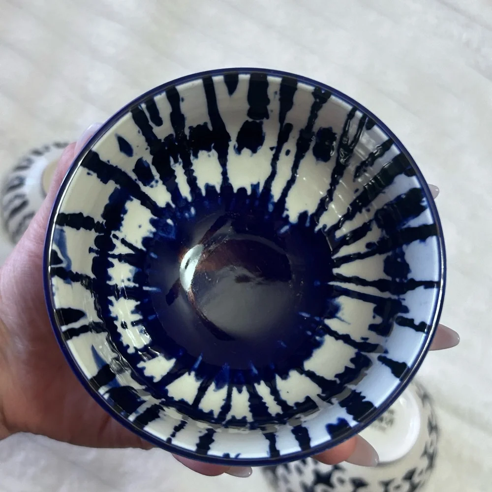 Blue Artistic Ceramic Bowl Set